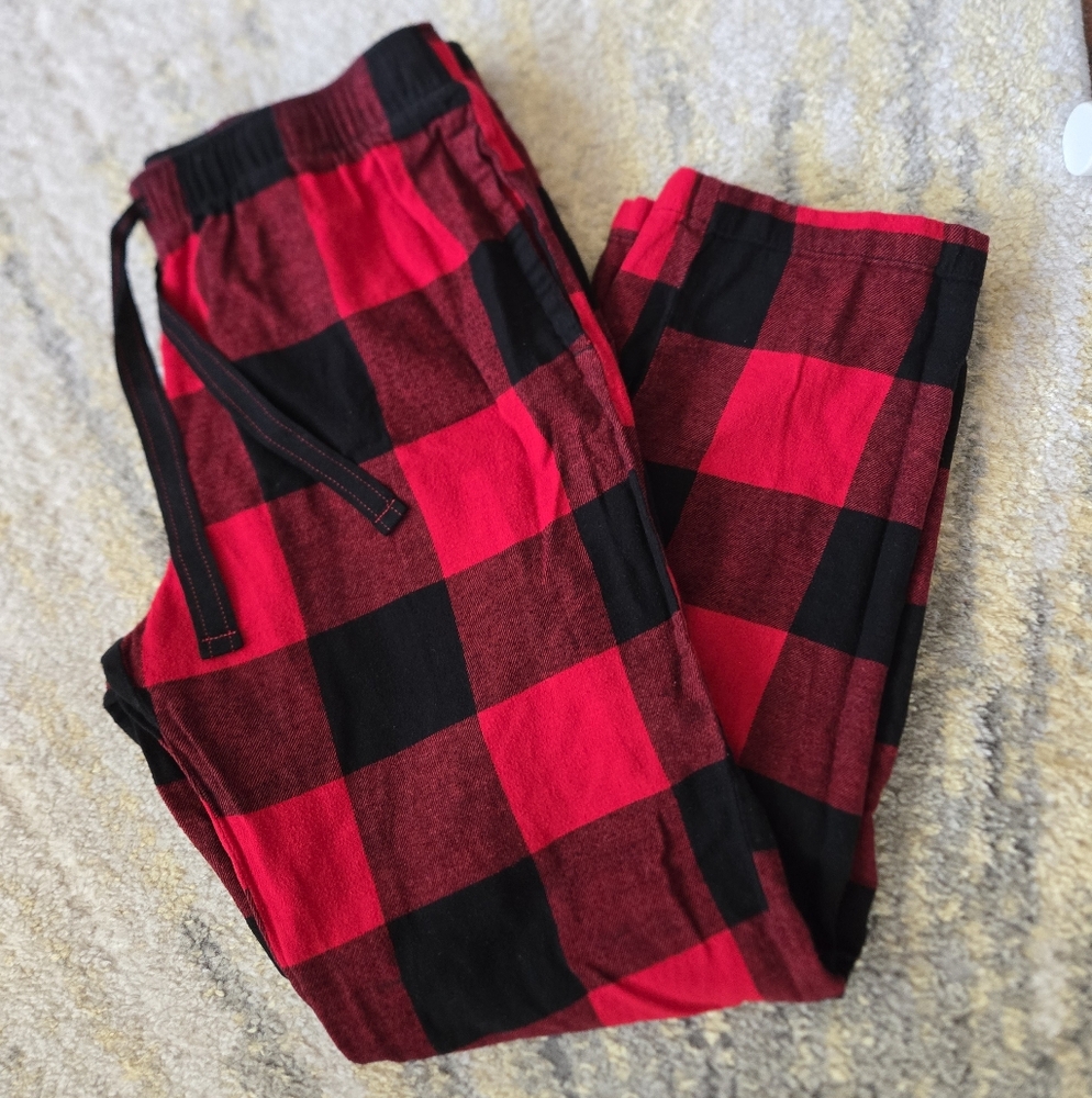 Men's Red and Black Buffalo Check Pajama Pants